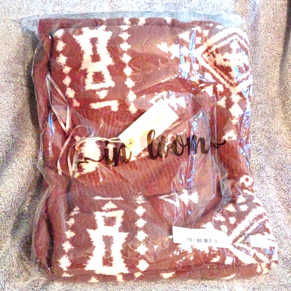 IN LOOM 🧡Coffee Geometric Soft Longline Button Up Cardigan⭐look western - Picture 7 of 13